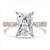 Radiant Diamond Hidden Halo Solitaire with Accents Engagement Ring in Rose Gold (MVSLG1422-R)