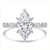 Marquise Diamond Hidden Halo Solitaire with Accents Engagement Ring in White Gold (MVSLG1418-W) Marquise Diamond Hidden Halo Solitaire with Accents Engagement Ring in White Gold (MVSLG1418-W)