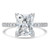Radiant Diamond Solitaire with Accents Engagement Ring in White Gold (MVSLG1415-W)