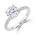 Round Diamond Hidden Halo Open Bridge Solitaire with Accents Engagement Ring in White Gold (MVSLG1413-W)
