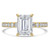 Emerald Diamond Hidden Halo Open Bridge Solitaire with Accents Engagement Ring in Yellow Gold (MVSLG1409-Y) Emerald Diamond Hidden Halo Open Bridge Solitaire with Accents Engagement Ring in Yellow Gold (MVSLG1409-Y)