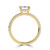 Emerald Diamond Hidden Halo Open Bridge Solitaire with Accents Engagement Ring in Yellow Gold (MVSLG1409-Y) Emerald Diamond Hidden Halo Open Bridge Solitaire with Accents Engagement Ring in Yellow Gold (MVSLG1409-Y)