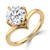 Round Diamond Chevron Compass Prongs Solitaire Engagement Ring in Yellow Gold (MVSLG1395-Y)