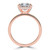 Radiant Diamond Hidden Halo Open Bridge Solitaire with Accents Engagement Ring in Rose Gold (MVSLG1394-R)