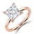 Princess Diamond Hidden Halo Solitaire with Accents Engagement Ring in Rose Gold (MVSLG1389-R) Princess Diamond Hidden Halo Solitaire with Accents Engagement Ring in Rose Gold (MVSLG1389-R)