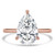 Pear Diamond Hidden Halo Solitaire with Accents Engagement Ring in Rose Gold (MVSLG1385-R)