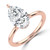 Pear Diamond Hidden Halo Solitaire with Accents Engagement Ring in Rose Gold (MVSLG1385-R)