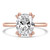 Cushion Diamond Double Prong Solitaire with Accents Engagement Ring in Rose Gold (MVSLG1375-R) Cushion Diamond Double Prong Solitaire with Accents Engagement Ring in Rose Gold (MVSLG1375-R)