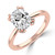 Cushion Diamond Double Prong Solitaire with Accents Engagement Ring in Rose Gold (MVSLG1375-R) Cushion Diamond Double Prong Solitaire with Accents Engagement Ring in Rose Gold (MVSLG1375-R)