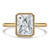 Radiant Diamond Bezel Set Open Bridge Solitaire Engagement Ring in Yellow Gold (MVSLG1367-Y)
