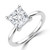 Princess Diamond Hidden Halo Solitaire with Accents Engagement Ring in White Gold (MVSLG1352-W) Princess Diamond Hidden Halo Solitaire with Accents Engagement Ring in White Gold (MVSLG1352-W)
