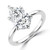 Pear Diamond Hidden Halo Solitaire with Accents Engagement Ring in White Gold (MVSLG1351-W) Pear Diamond Hidden Halo Solitaire with Accents Engagement Ring in White Gold (MVSLG1351-W)