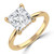 Princess Diamond Open Bridge Hidden Halo Solitaire with Accents Engagement Ring in Yellow Gold (MVSLG1348-Y) Princess Diamond Open Bridge Hidden Halo Solitaire with Accents Engagement Ring in Yellow Gold (MVSLG1348-Y)