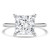 Princess Diamond Open Bridge Hidden Halo Solitaire with Accents Engagement Ring in White Gold (MVSLG1348-W)