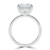Princess Diamond Open Bridge Hidden Halo Solitaire with Accents Engagement Ring in White Gold (MVSLG1348-W)