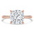 Cushion Diamond Open Bridge Hidden Halo Solitaire with Accents Engagement Ring in Rose Gold (MVSLG1345-R) Cushion Diamond Open Bridge Hidden Halo Solitaire with Accents Engagement Ring in Rose Gold (MVSLG1345-R)