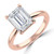 Emerald Diamond Open Bridge Solitaire Engagement Ring in Rose Gold (MVSLG1344-R) Emerald Diamond Open Bridge Solitaire Engagement Ring in Rose Gold (MVSLG1344-R)