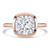 Cushion Diamond Open Bridge Bezel Set Solitaire Engagement Ring in Rose Gold (MVSLG1340-R) Cushion Diamond Open Bridge Bezel Set Solitaire Engagement Ring in Rose Gold (MVSLG1340-R)