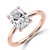 Cushion Diamond Open Bridge Hidden Halo Solitaire with Accents Engagement Ring in Rose Gold (MVSLG1338-R) Cushion Diamond Open Bridge Hidden Halo Solitaire with Accents Engagement Ring in Rose Gold (MVSLG1338-R)