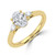 Oval Diamond Tapered Cathedral Open Bridge Three-Stone Engagement Ring in Yellow Gold (MVSX1051-Y)