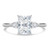 Radiant Diamond Tapered Cathedral Open Bridge Three-Stone Engagement Ring in White Gold (MVSX1049-W)