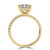 Radiant Diamond Open Bridge Hidden Halo Solitaire with Accents Engagement Ring in Yellow Gold (MVSLG1320-Y)
