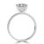 Radiant Diamond Open Bridge Hidden Halo Solitaire with Accents Engagement Ring in White Gold (MVSLG1320-W)
