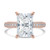 Radiant Diamond Hidden Halo Solitaire with Accents Engagement Ring in Rose Gold (MVSLG1315-R)