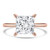 Princess Diamond Hidden Halo Solitaire with Accents Engagement Ring in Rose Gold (MVSLG1312-R) Princess Diamond Hidden Halo Solitaire with Accents Engagement Ring in Rose Gold (MVSLG1312-R)