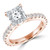 Princess Diamond Cathedral Solitaire with Accents Engagement Ring in Rose Gold (MVSLG1309-R) Princess Diamond Cathedral Solitaire with Accents Engagement Ring in Rose Gold (MVSLG1309-R)