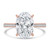Oval Diamond Cathedral Tapered Pave Solitaire with Accents Engagement Ring in Rose Gold (MVSLG1620-R)