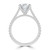 Oval Diamond Cathedral Tapered Pave Solitaire with Accents Engagement Ring in White Gold (MVSLG1620-W)