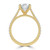 Oval Diamond Cathedral Tapered Pave Solitaire with Accents Engagement Ring in Yellow Gold (MVSLG1620-Y)