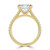 Princess Diamond Cathedral Tapered Pave Solitaire with Accents Engagement Ring in Yellow Gold (MVSLG1622-Y)