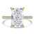 Radiant Diamond Cathedral Tapered Pave Solitaire with Accents Engagement Ring in Yellow Gold (MVSLG1623-Y)