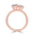 Emerald Diamond Toi  et Moi Engagement Ring in Rose Gold (MVSLG1624-R)