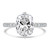 Cushion Diamond Hidden Halo Compass Set Rectangular Cushion Solitaire with Accents Engagement Ring in White Gold (MVSLG1625-W)