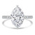 Marquise Diamond Hidden Halo Compass Set Solitaire with Accents Engagement Ring in White Gold (MVSLG1627-W)
