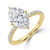 Marquise Diamond Hidden Halo Compass Set Solitaire with Accents Engagement Ring in Yellow Gold (MVSLG1627-Y)
