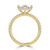 Marquise Diamond Hidden Halo Compass Set Solitaire with Accents Engagement Ring in Yellow Gold (MVSLG1627-Y)