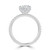 Pear Diamond Hidden Halo Compass Set Solitaire with Accents Engagement Ring in White Gold (MVSLG1628-W)