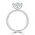 Princess Diamond Hidden Halo Compass Set Solitaire with Accents Engagement Ring in White Gold (MVSLG1629-W)