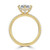 Radiant Diamond Hidden Halo Compass Set Solitaire with Accents Engagement Ring in Yellow Gold (MVSLG1630-Y)