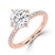 Round Diamond Hidden Halo Compass Set Solitaire with Accents Engagement Ring in Rose Gold (MVSLG1631-R)