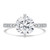 Round Diamond Hidden Halo Compass Set Solitaire with Accents Engagement Ring in White Gold (MVSLG1631-W)