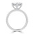 Round Diamond Hidden Halo Compass Set Solitaire with Accents Engagement Ring in White Gold (MVSLG1631-W)