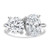 Round Diamond Toi et Moi Solitaire with Accents Engagement Ring in White Gold (MVSX1032-W)