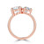 Round Diamond Toi et Moi Solitaire with Accents Engagement Ring in Rose Gold (MVSLG1634-R)