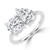 Round Diamond Toi et Moi Solitaire with Accents Engagement Ring in White Gold (MVSX1033-W)