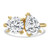 Round Diamond Toi et Moi Solitaire with Accents Engagement Ring in Yellow Gold (MVSX1033-Y)